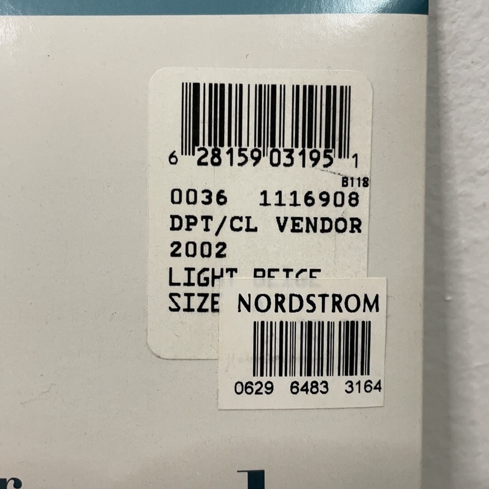 Nordstrom Sheer Control Top Sheer Toe Pantyhose Size A - Picture 2 of 5